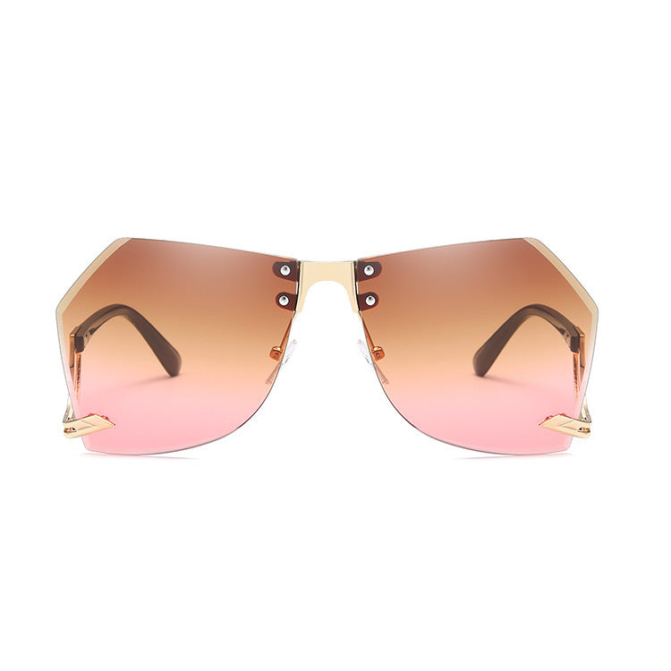 Sin City Style Irregular Rimless Sunglasses - Trendy Women's Style