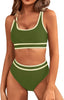 Bikini Tight-fitting Solid Color Swimsuit For Women