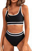 Bikini Tight-fitting Solid Color Swimsuit For Women