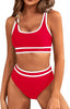 Bikini Tight-fitting Solid Color Swimsuit For Women
