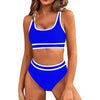 Bikini Tight-fitting Solid Color Swimsuit For Women